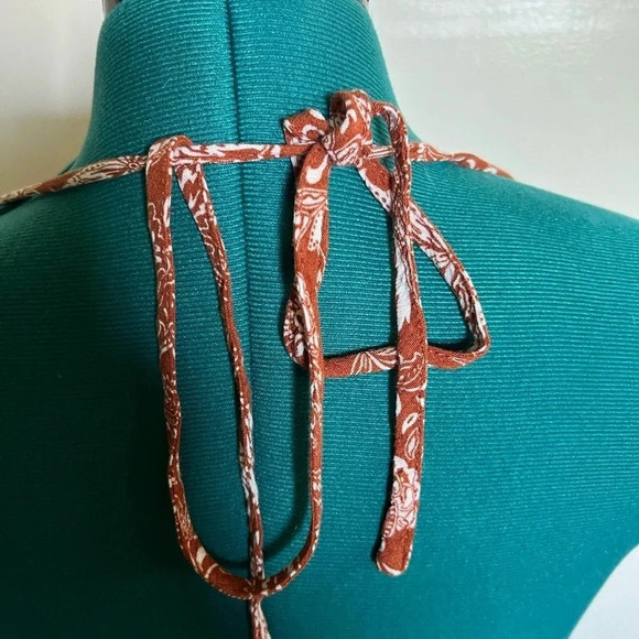 Lovely Day  BROWN FLORAL SMOCKED
TIERED SKATER DRESS - Picture 6 of 11